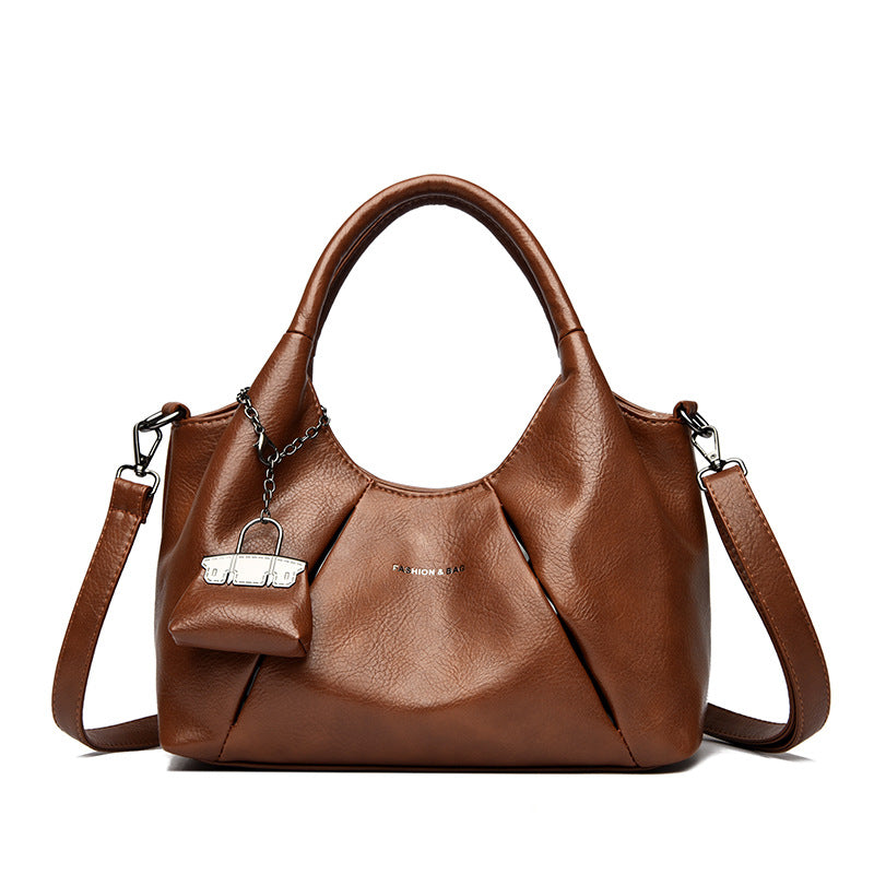 Trendy Faux Leather Shoulder Bag