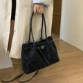 Suede Minimalist Shoulder Bag
