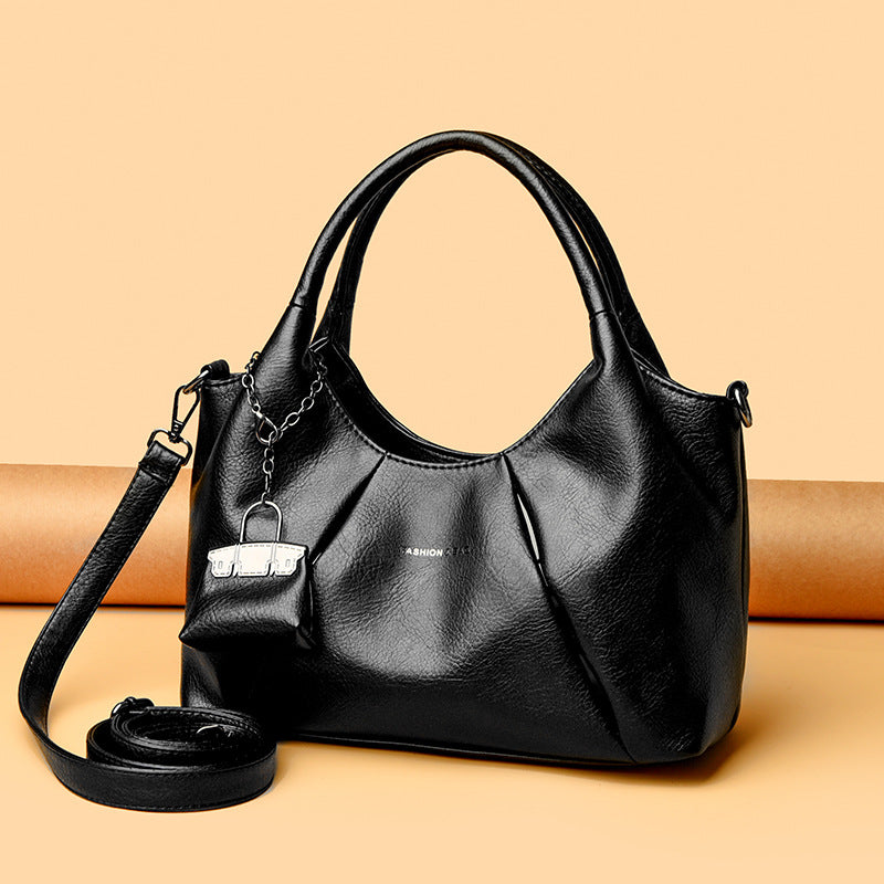 Trendy Faux Leather Shoulder Bag