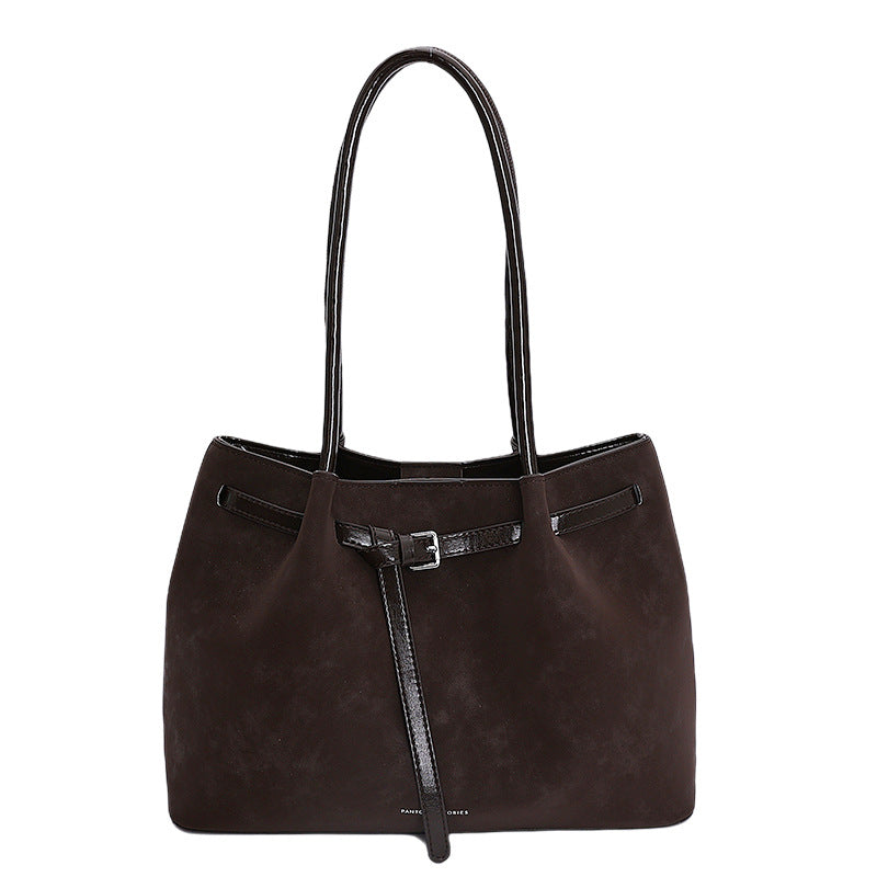 Suede Minimalist Shoulder Bag
