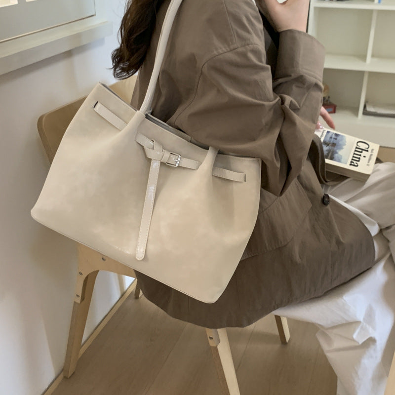 Suede Minimalist Shoulder Bag